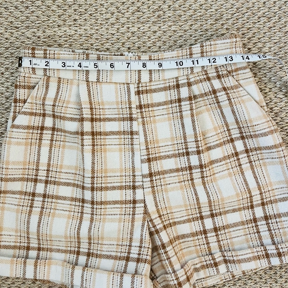 Plaid Tan Women's Shorts